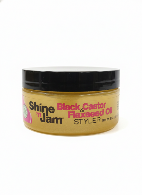 Shine ’n Jam Black Castor & Flaxseed Oil Styler (8 oz / 227 g)